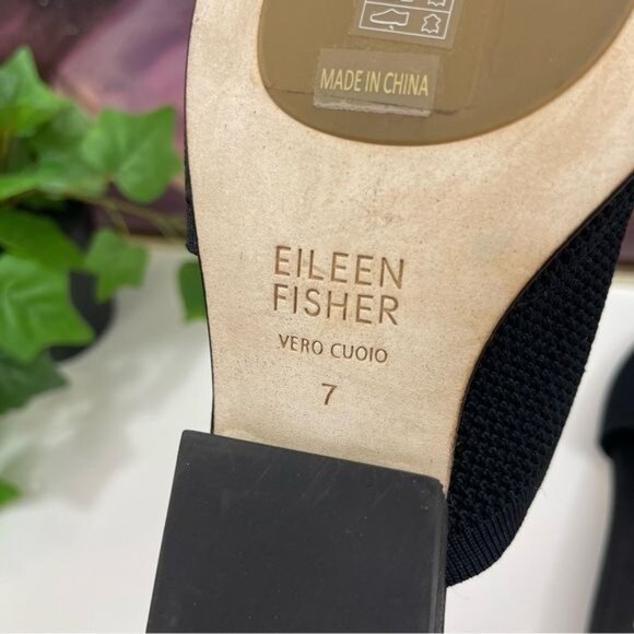 EILEEN FISHER Noko Slide Sandal in Black Size 7 - Picture 10 of 14